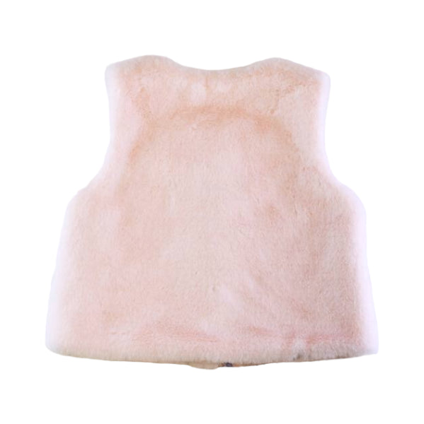 Sequin Star Fur Vest - Pink - doe a dear