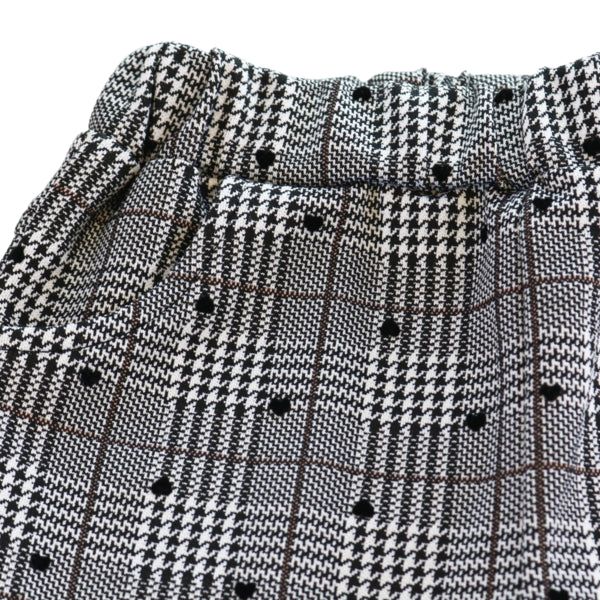 Velvet Heart Plaid Set - Black/White - doe a dear