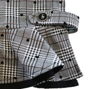 Velvet Heart Plaid Set - Black/White - doe a dear