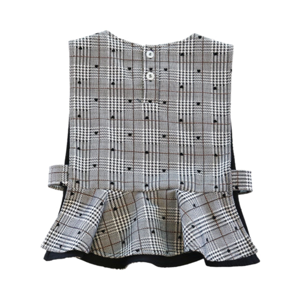 Velvet Heart Plaid Set - Black/White - doe a dear