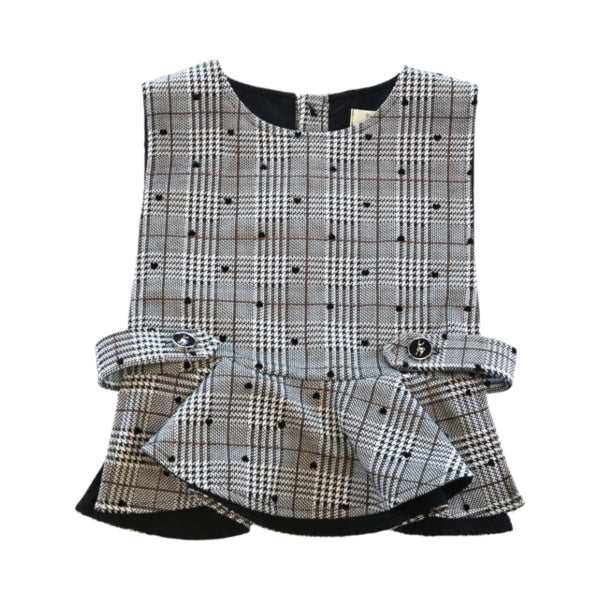 Velvet Heart Plaid Set - Black/White - doe a dear