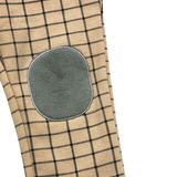 Elastic Checked Pant w/ Knee Patch