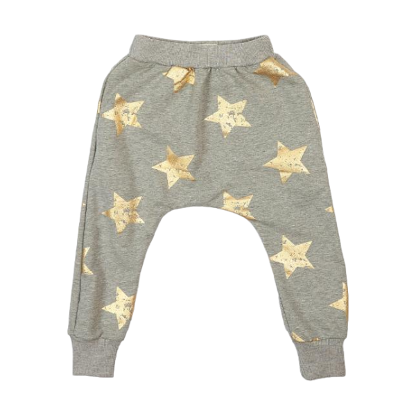 Gold Star Drop Crotch Joggers - doe a dear