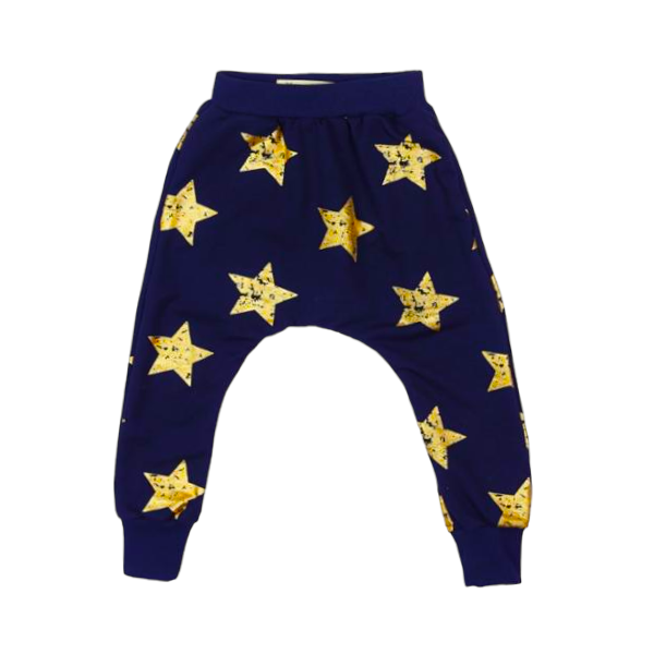 Gold Star Drop Crotch Joggers - doe a dear