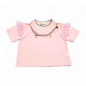 Necklace Tee - pink - doe a dear