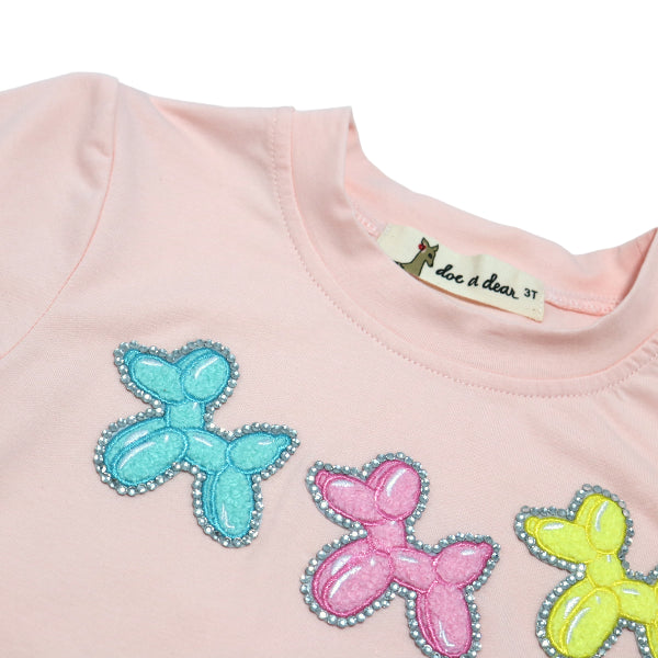 Doggy Patch Tee - pink - doe a dear