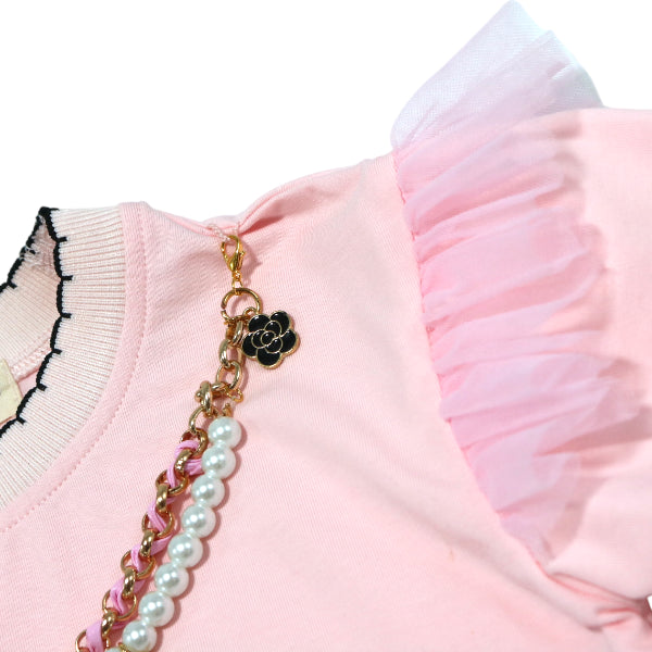 Necklace Tee - pink - doe a dear