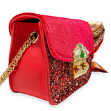 Jewel Glitter Mini Purse - red