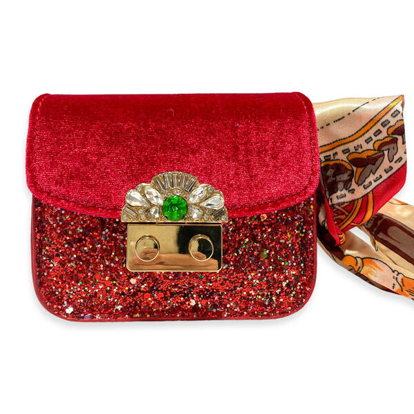 Jewel Glitter Mini Purse - red