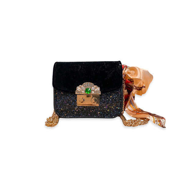 Jewel Glitter Mini Purse - black - doe a dear