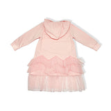 Teddy Patch Hooded Dress - Pink