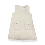 Fur Trim Tweed Dress