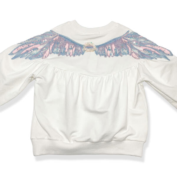 Embellished Angel Wings Sweatshirt