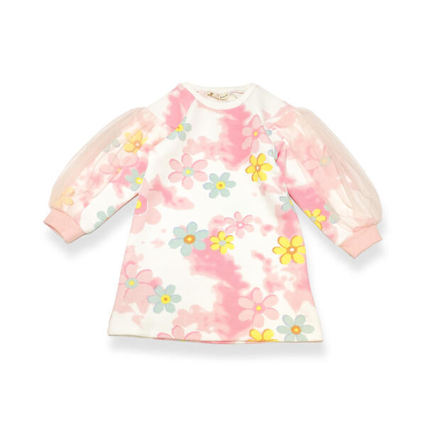 Floral Cloud Dye Sweater Dress