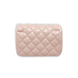 Pink Pearl Closure Quilted Purse
