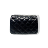 Black Pearl Closure Quilted Purse