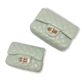 Pearl Closure Quilted Purse