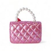 Fuchsia Mermaid Shiny Quilted Purse - doe a dear