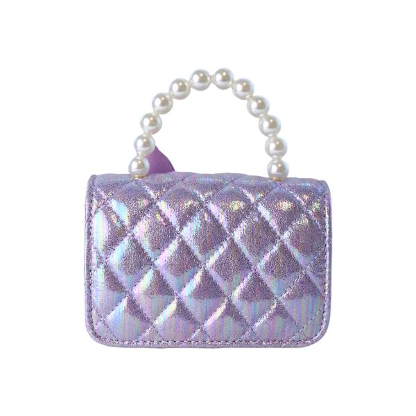 Purple Mermaid Shiny Quilted Purse