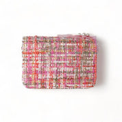 Big Heart Tweed Purse Pink