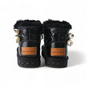 Black Pearl Charm Quilted Boot