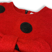 Red and Black Polka Dot Wooly Tulle Dress - doe a dear