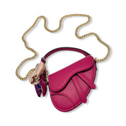 Fuchsia Saddle Purse - doe a dear