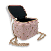 Light Pink Embellished Vanity Quilted Purse