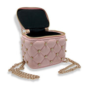 Light Pink Embellished Vanity Quilted Purse