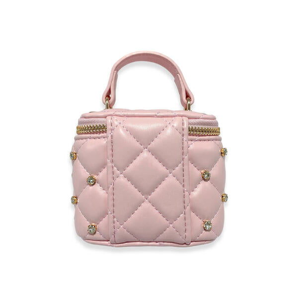 Light Pink Embellished Vanity Quilted Purse