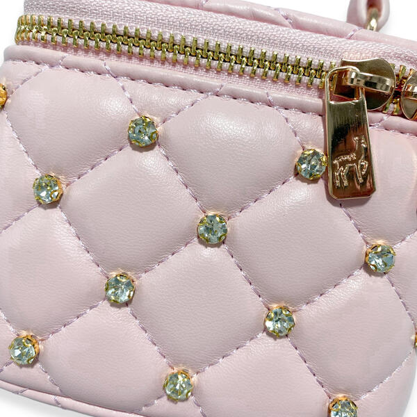 Light Pink Embellished Vanity Quilted Purse