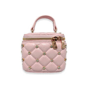 Light Pink Embellished Vanity Quilted Purse - doe a dear