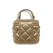 Gold Embellished Vanity Quilted Purse - doe a dear