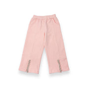 Embellished Front Slit Pants -Pink - doe a dear