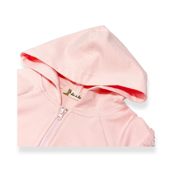 Embellished Hooded Jacket -Pink - doe a dear