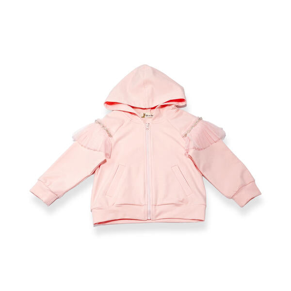 Embellished Hooded Jacket -Pink - doe a dear