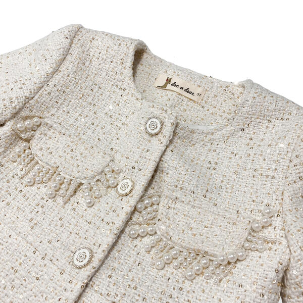 The Gracie Jacket - Ivory - doe a dear