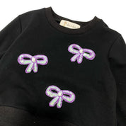 Sequin Bow Sweatshirt - doe a dear