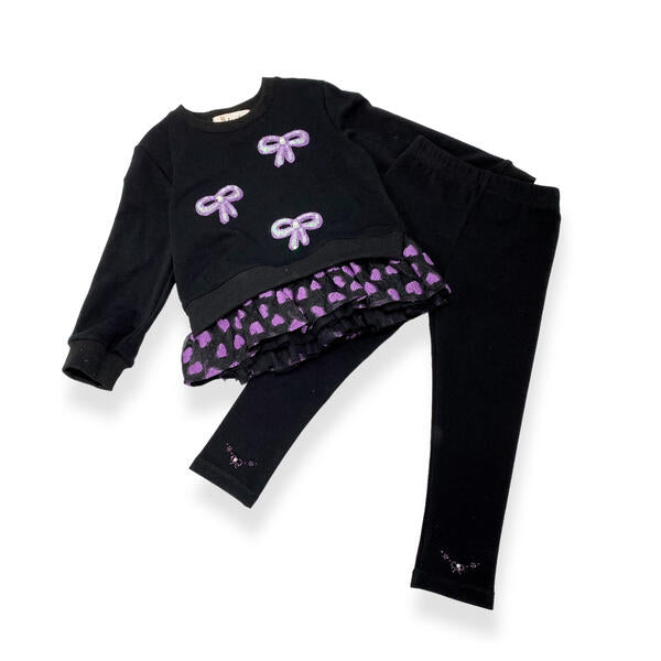 Bow Embellished Leggings - doe a dear