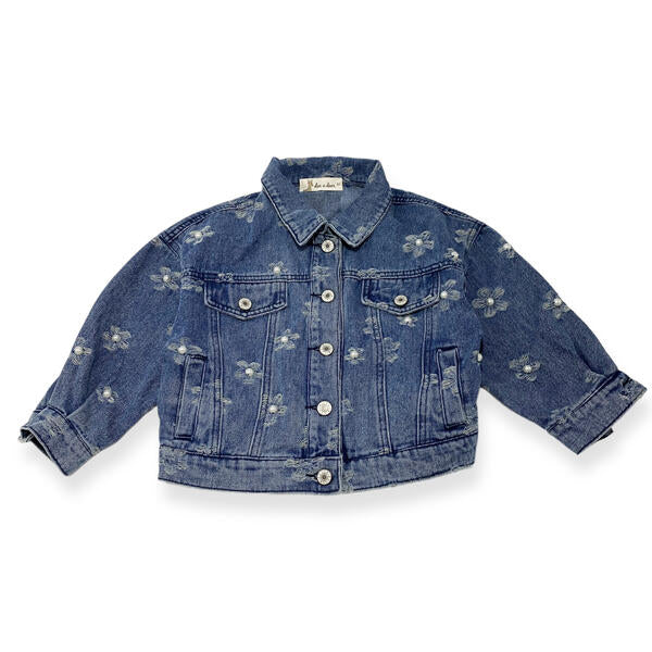 Pearl Flower Denim Jacket - doe a dear