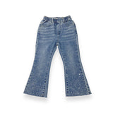 Clear Stone Flare Jeans
