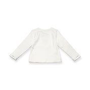 Embellished Trim Top - White - doe a dear