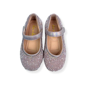 Bead Stone Flat Shoes - Pink