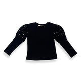 Pearl Stud Puff Slv Top