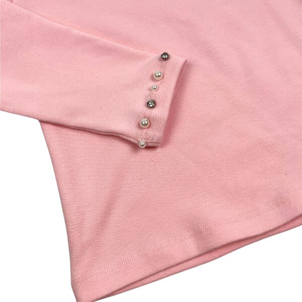 Embellished Trim Top - Pink - doe a dear