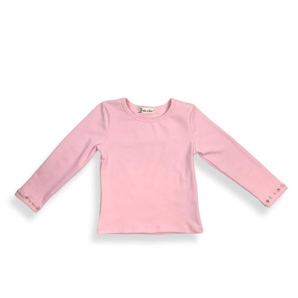 Embellished Trim Top - Pink - doe a dear