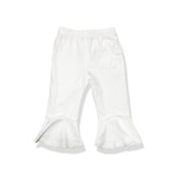 Floral Trim Trumpet Leggings