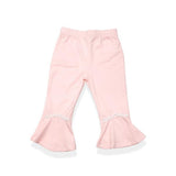 Floral Trim Trumpet Leggings