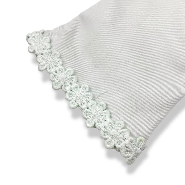 Green Bow & Lace Split Hem Pants - doe a dear