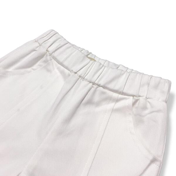 White Bow & Lace Split Hem Pants - doe a dear